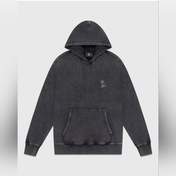 Ovo Mens Owl Black Hoodie . - Picture 2 of 6